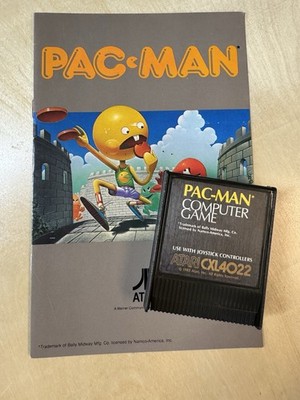 Atari 400/800/XE - Pac-Man - Game Cartridge & Manual - Nice