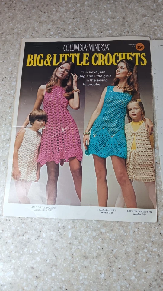 Big & Little Crochets - Columbia Minerva #2519 - 7 Patterns and peek a boo vest - Image 2 of 2