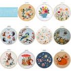 Embroidery Kit With 15cm/6" Bamboo Hoop - Trimits Needlecraft Sewing Kits