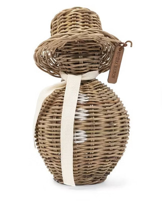 Riviera Maison Rustic Rattan Schneemann 27 cm hoch Winter Deko Snowman