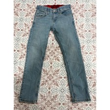 Levis 511 Slim Boys Jeans Light Wash Blue Size 10 Reg Stretch Denim 25x26