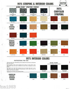 Gm Auto Paint Color Chart