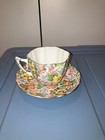 Victoria Cartwright & Edwards Bone China Cup & Saucer Chintz Floral Scalloped — photo 1