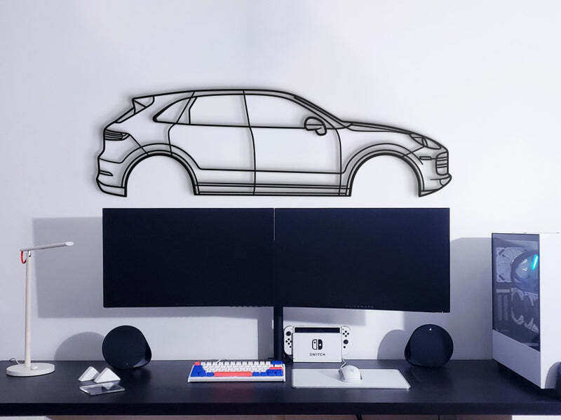 3D Acrylic Metal USA Car Wall Art – 2019 Porsche Cayenne Auto Poster Home Decor