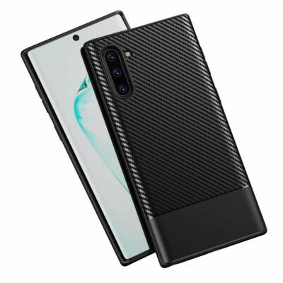 Galaxy Note 10 Case,OWRORA Carbon Fiber Texture TPU Ultra Thin Flexible... 