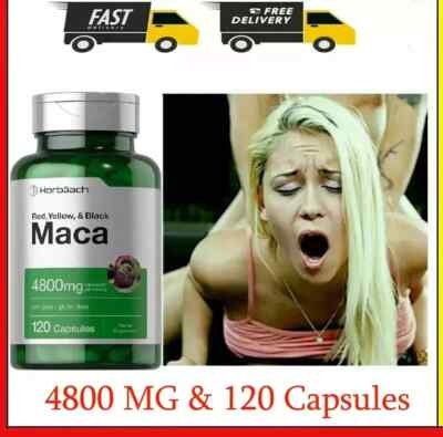 Maca Root Capsules 4800 mg | 120 Pills Peruvian Maca Extract for Men Gluten...