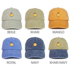 Youth Kid's Orange Patch Pigment Dyed Soft Cotton Washed Cap - FREE SHIPPING