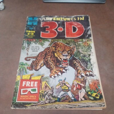 ADVENTURES IN 3-D 1 & 2 Complete Series Set harvey comic 1953 golden age Lot Run