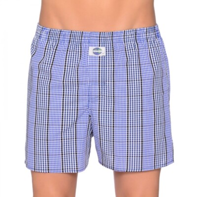 D.E.A.L. Boxershorts Check 191976 Herren Shorts Unterhose Baumwolle Blau Schwarz