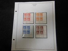 Nauru #35-8 Corner Blocks of 4 Coronation of King George VI - 1 Stamp MH, 3 MNH