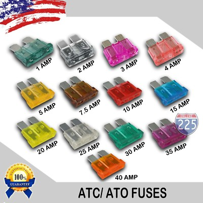 #ad 39 Pieces 1 40 AMP ATC Fuses 1A 2A 3A 4A 5A 7.5A 10A 15A 20A 25A 30A 35A 40A $9.99