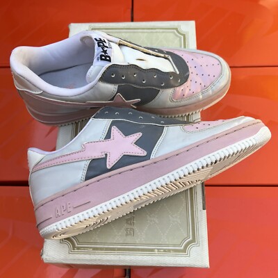 A BATHING APE BAPE STA LOW FS-001 PINK Patent Used Sz10