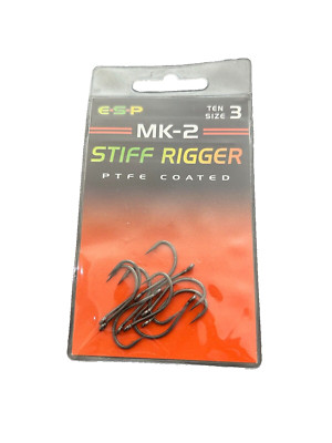 ESP Stiff Rigger Haken MK-2 PTFE beschichtet Wide Gape scharfe Nadelspitze umgedreht