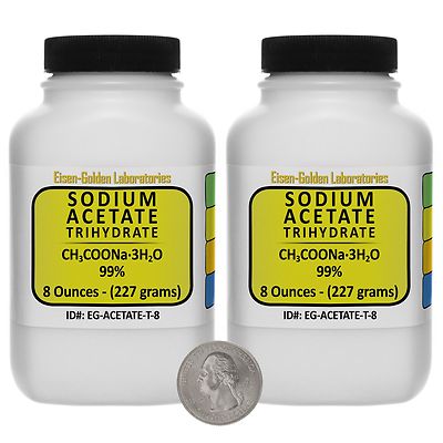 Sodium Acetate Trihydrate [CH3COONa.3H2O] 99% ACS Grade Powder 1 Lb USA