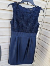 Tahari Navy 💙 Size 4P Petite Formal Sleeveless Sheath Dress