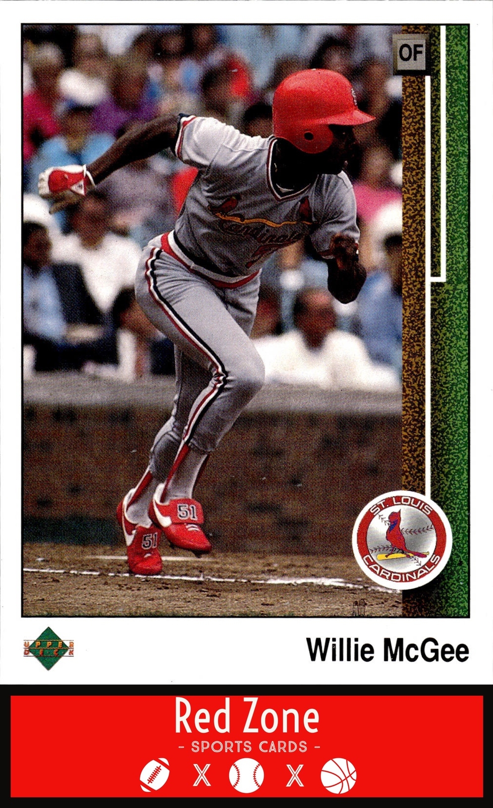 1989 Upper Deck - #621 Willie McGee NM Set Break.
