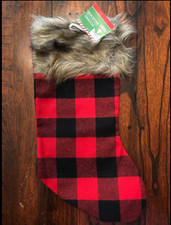 NEW RED BUFFALO PLAID Stocking Christmas Stocking