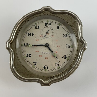 Ausgefallenes Design Brevet Nr. 122628 Autouhr teilweise funktionsfähig 8 Tage Breite 7,5 cm