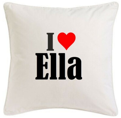 KISSENBEZUG I LOVE ELLA 40CMX40CM AUS MIKROFASER
