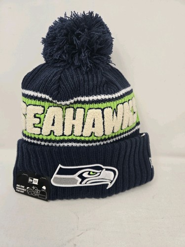 2024 NFL On Field Seattle Seahawks New Era Knit Beanie Mütze Pom Pom Official - Bild 5 von 5