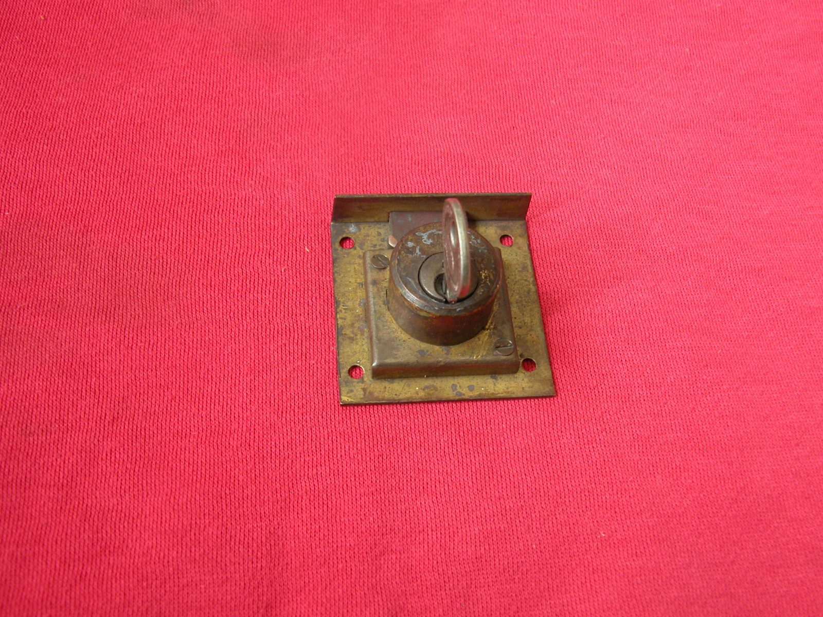 Vintage Corbin Lock Co. Heavy Duty Brass Drawer Lock w