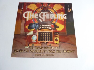 THE FEELING JOIN WITH US  DOUBLE ORIGINAL  PROMOTIONAL FLAT 12'' BY 12'' NEW