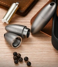 Titanium Waterproof Pill Case Holder Container Organizer Portable Keychain EDC