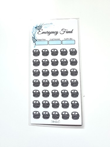 Savings Challenge Insert Blue Water Resistant Laminated Cash Budget Binder - Picture 40 of 54