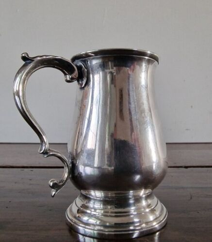 Antique Georgian Solid Silver Mug 1780 John Sidaway Baluster form Christening  - Zdjęcie 1 z 7