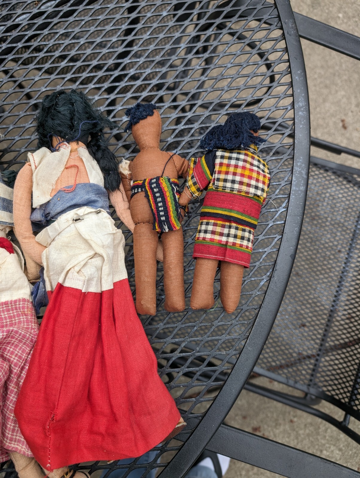 Lot of 7  Mexican International Cloth Dolls