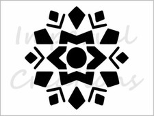 Mandala 4 Stencil Geometric Star Burst Shape 8.5" x 11" Reusable Sheet S701