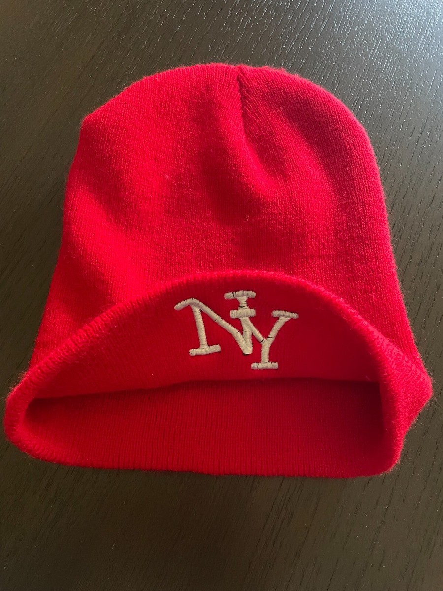 New York Yankees Red Beanie White Logo One Size Acrylic Knit  display picture 3