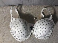 Victoria s Secret Body By Victoria Lined Bra Mini Polka Dots 32DD Free Ship