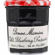 Bonne Maman Wild Blueberry Preserves 13 Oz, Case of Six Glass Jars