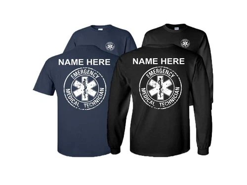 Custom Circle EMT T-Shirt or Long  Emergency Medical Technician