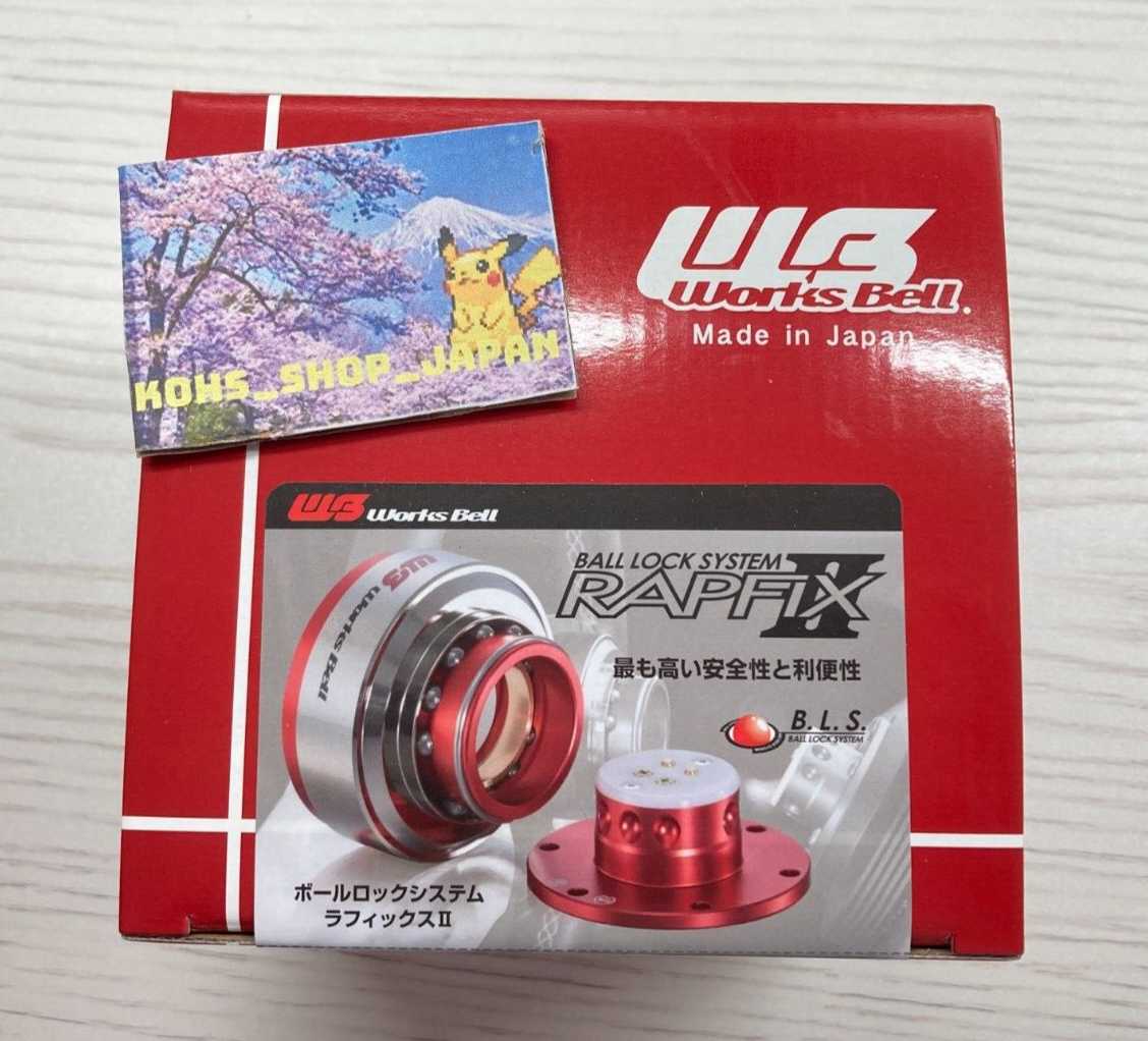 Rapfix Ⅱ Comusa 320mm MOMOホーン WorksBell RAPFIX II Black 103020 Quick Release Steering Boss NEW