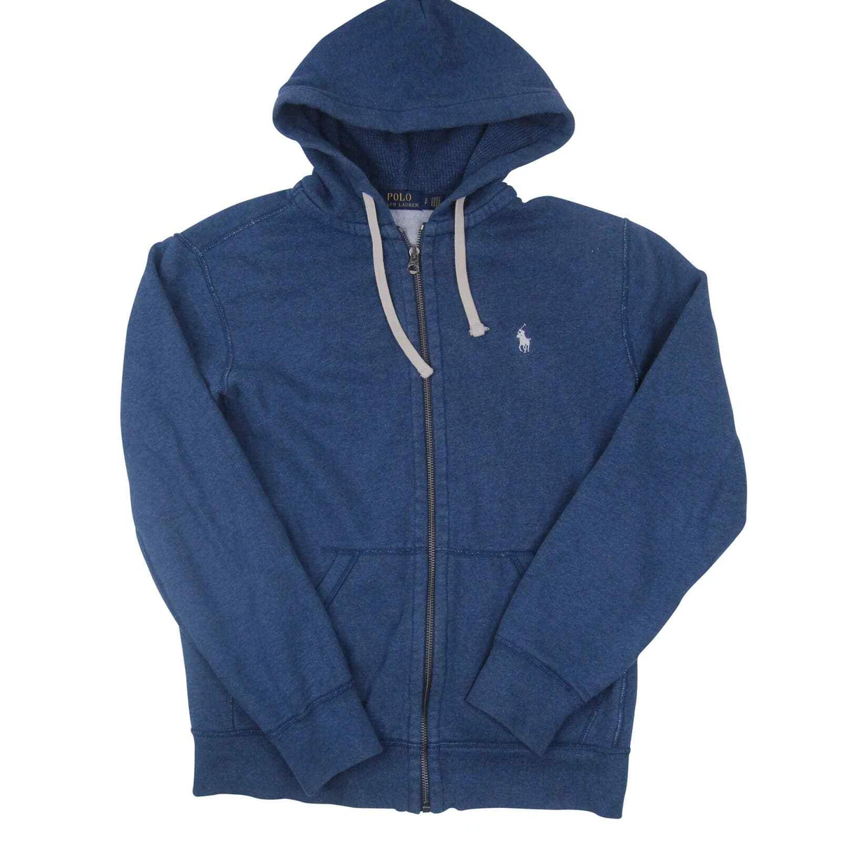 Polo Ralph Lauren Mens Small Heavy Full Zip Hoodie Blue