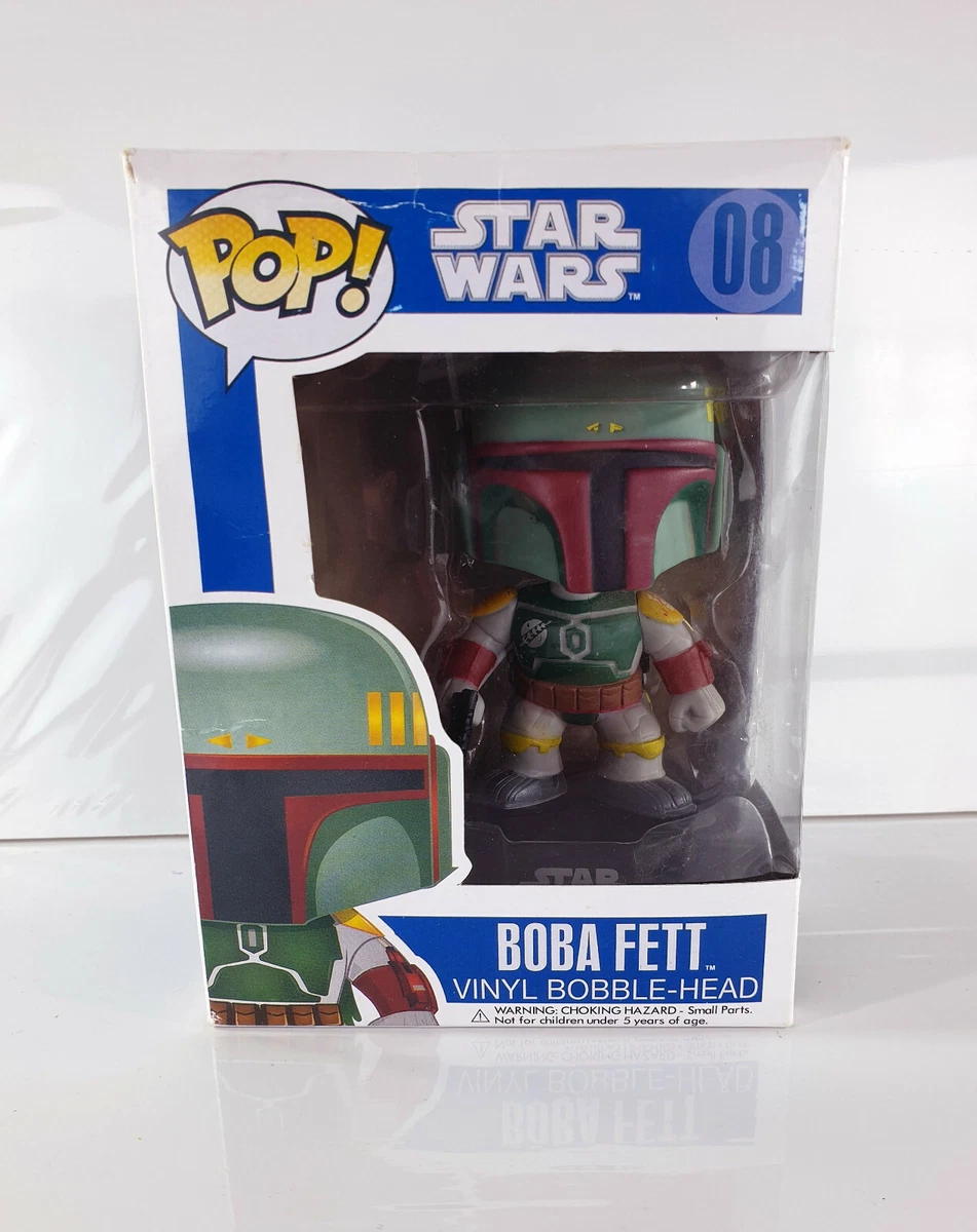 Funko Pop STAR WARS Boba Fett First Print Run Large Font Edition 08 Damaged Box
