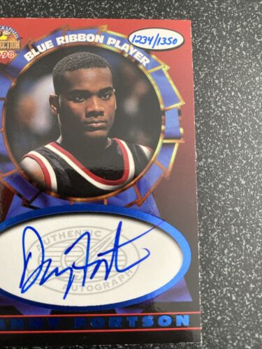 1997-98 Score Board Danny Fortson Blue Ribbon Player Rookie Auto #/1350 - Picture 2 of 3