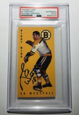 Ed Westfall Signed 1965 Canada  Tall Boy PSA Certified Boston Bruins