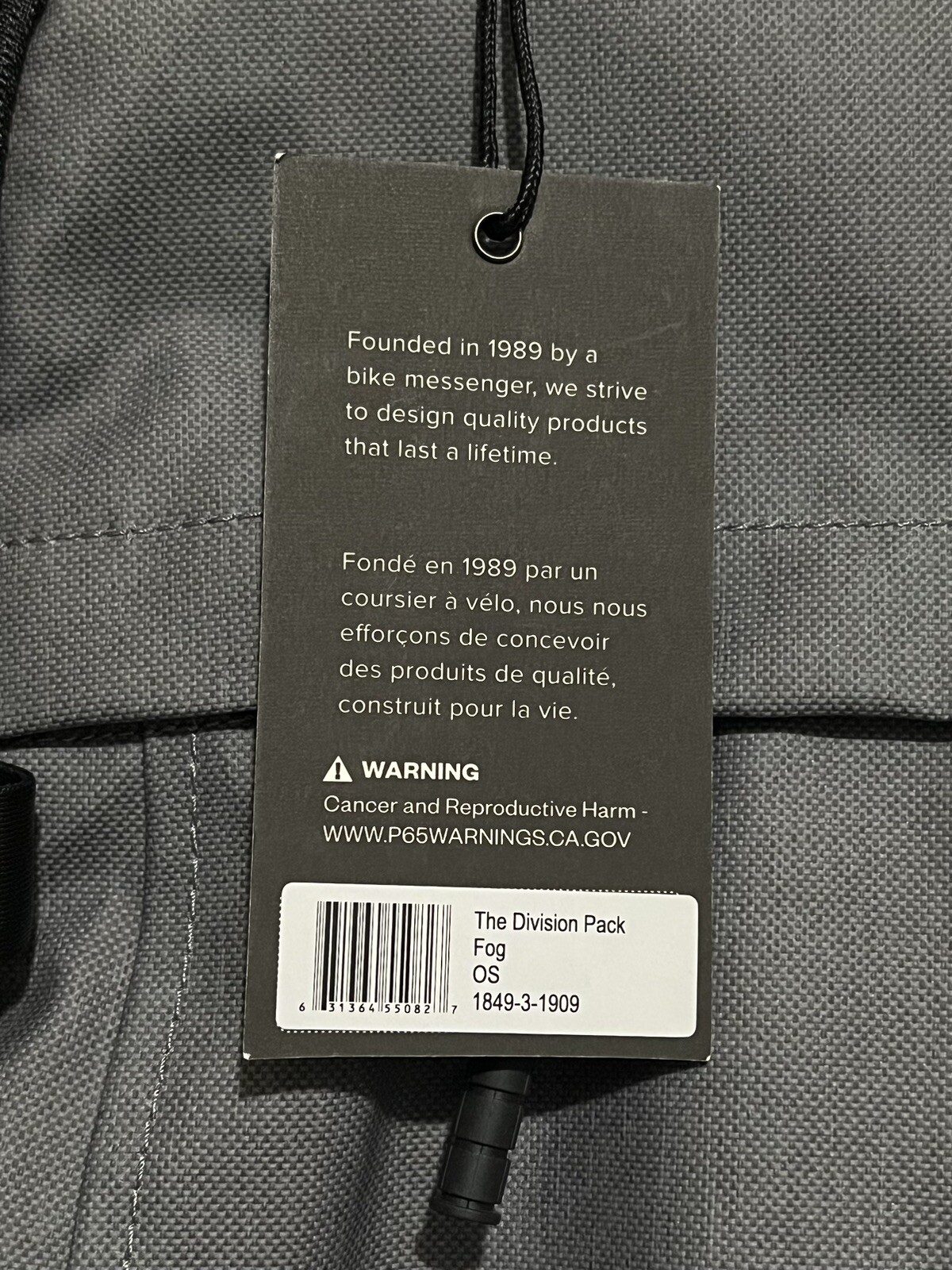 Timbuk2 The Division Fog Melange Polyester Backpack for sale 