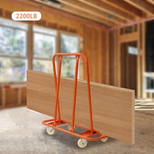 Drywall Sheet Cart Plasterboard Trolley W/ 4 Silent Swivel Wheels Steel 2200lbs