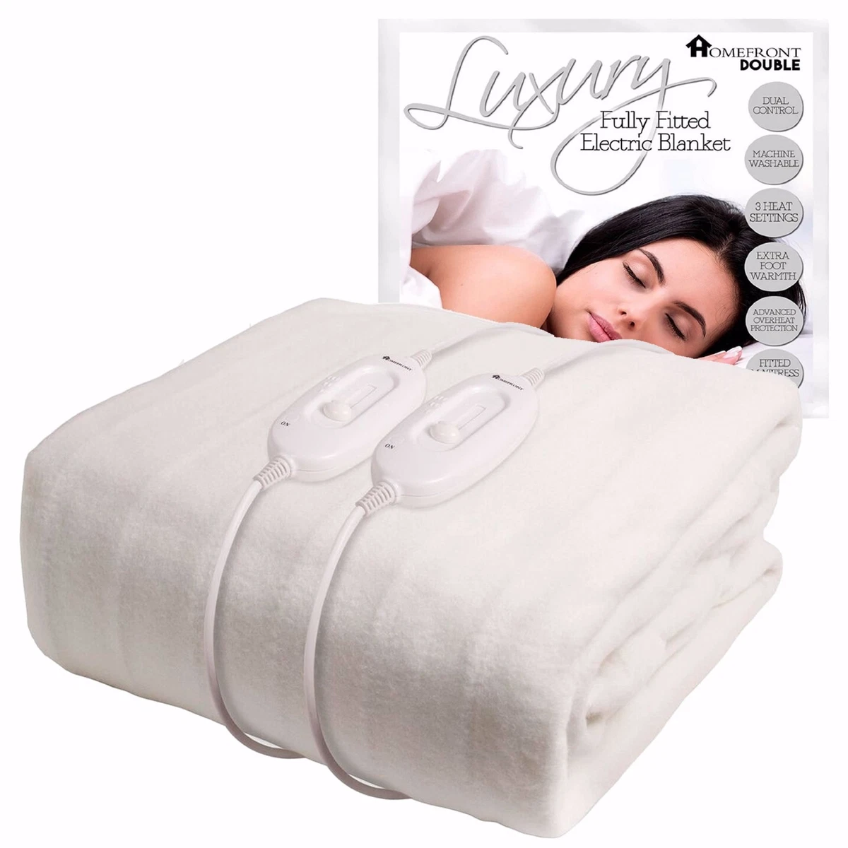 Heated Blanket Double Size Electric Mattress Cover Machine Washable Dual  Control | eBay