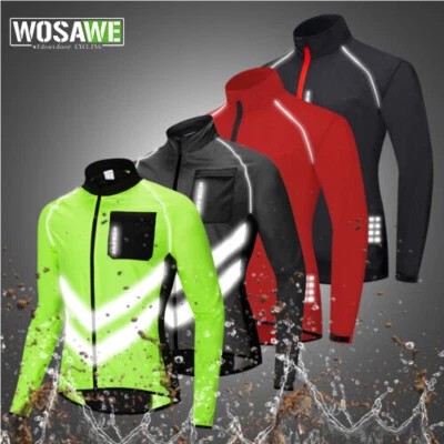 WOSAWE Herren Fahrradjacke Winddichte wasserabweisend MTB Weste Reflektierend