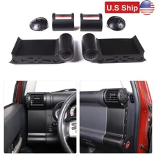 6x Matte black ABS Side Air Vent Outlet Panel Trim For Toyota FJ Cruiser 2007-21