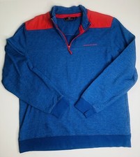 Vineyard Vines By Shep  Ian 1/4 Zip Sweatshirt L Blue  Red Martha  s Vineyard