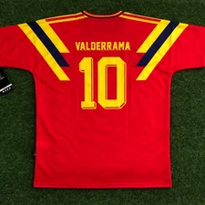 Colombia Camisa Roja Replica de Futbol Retro, 1990's (Tallaje Americano)