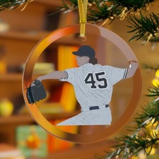 Gerrit Cole Drawing Glass Ornament