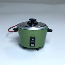 Dollhouse 1/12 Scale Miniature Rice Cooker Kitchen Accessories Metal Kitchenware