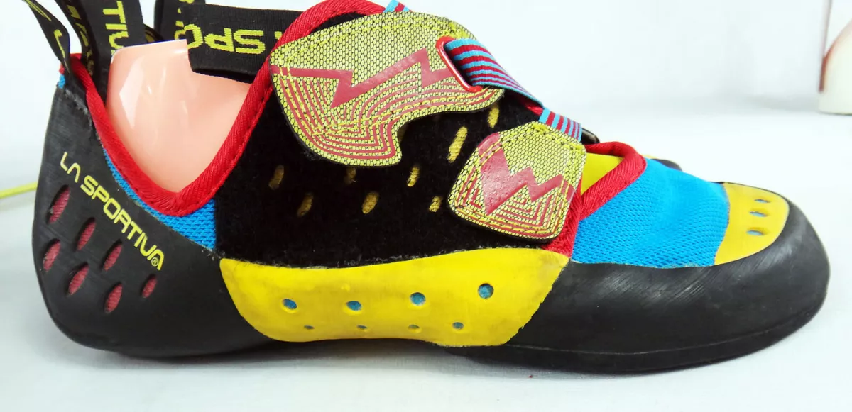 LA Sportiva OXYGYM 45eu 11.5US 10.5UK climbing shoe vegan yellow washable rock